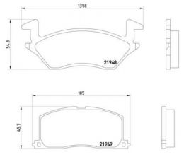 Brembo P 83 022 - Brzdové platničky -