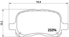 Brembo P 83 044 - Brzdové platničky -