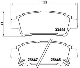 Brembo P 83 056 - Brzdové platničky -