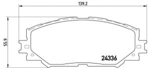 Brembo P 83 082 - Brzdové platničky -
