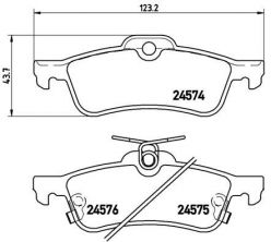Brembo P 83 087 - Brzdové platničky -