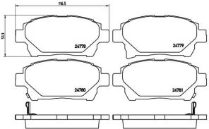 Brembo P 83 097 - Brzdové platničky -