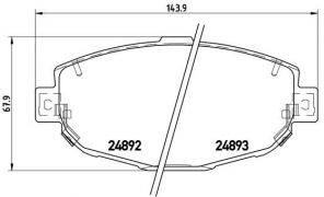 Brembo P 83 104 - Brzdové platničky -