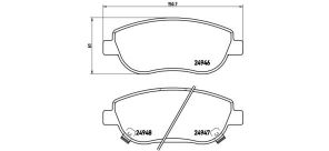 Brembo P 83 115 - Brzdové platničky -