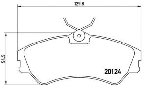Brembo P 85 028 - Brzdové platničky -