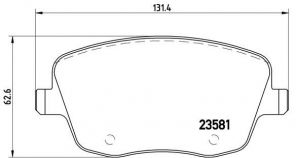 Brembo P 85 057 - Brzdové platničky -