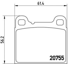 Brembo P 86 002 - Brzdové platničky -