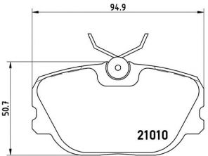 Brembo P 86 011 - Brzdové platničky -