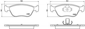 Brembo P 86 024 - Brzdové platničky -