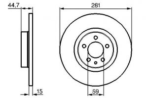 Bosch 0 986 478 668 - Brzdový kotúč -