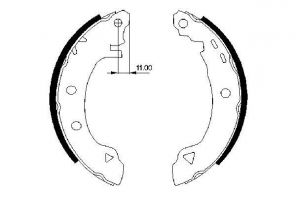 Bosch 0 986 487 295 - Brzdové čeľuste -