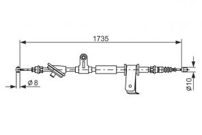 Bosch 1 987 477 112 - Brzdové lano -