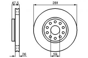Bosch 0 986 478 460 - Brzdový kotúč -