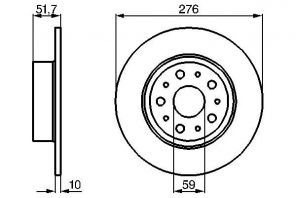 Bosch 0 986 478 463 - Brzdový kotúč -