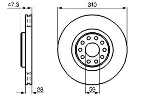 Bosch 0 986 478 669 - Brzdový kotúč -