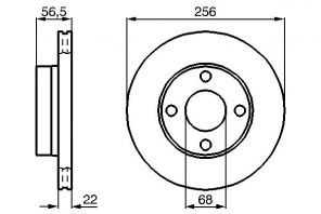 Bosch 0 986 478 550 - Brzdový kotúč -