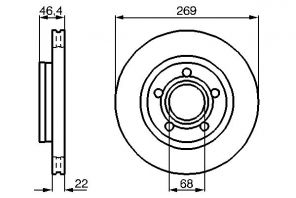 Bosch 0 986 478 574 - Brzdový kotúč -
