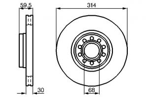 Bosch 0 986 478 617 - Brzdový kotúč -