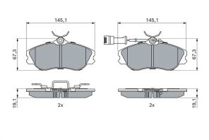Bosch 0 986 461 115 - Brzdové platničky -