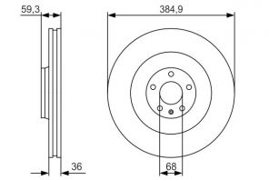 Bosch 0 986 479 R30 - Brzdový kotúč -