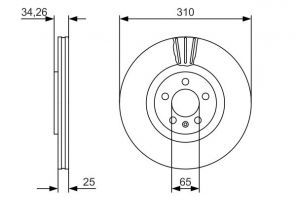 Bosch 0 986 479 642 - Brzdový kotúč -
