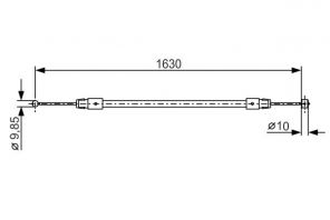 Bosch 1 987 482 187 - Brzdové lano -