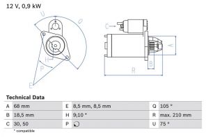 Bosch 0 986 017 120 - Štartér