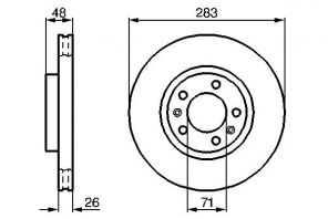 Bosch 0 986 478 125 - Brzdový kotúč -