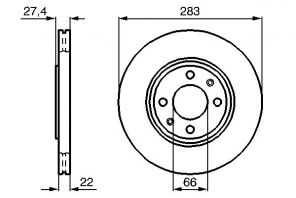 Bosch 0 986 478 834 - Brzdový kotúč -