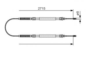 Bosch 1 987 482 003 - Brzdové lano -