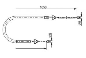 Bosch 1 987 482 234 - Brzdové lano -