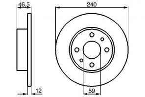 Bosch 0 986 478 353 - Brzdový kotúč -