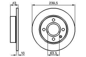 Bosch 0 986 478 501 - Brzdový kotúč -