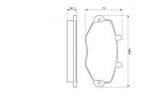 Bosch 0 986 460 962 - Brzdové platničky -
