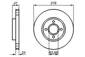 Bosch 0 986 478 427 - Brzdový kotúč -