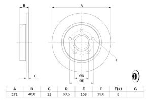 Bosch 0 986 479 763 - Brzdový kotúč -
