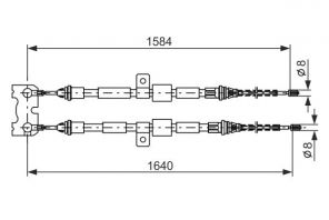 Bosch 1 987 477 345 - Brzdové lano -