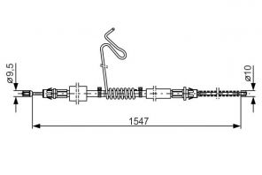 Bosch 1 987 477 174 - Brzdové lano -