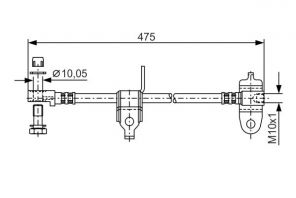 Bosch 1 987 481 045 - Brzdová hadica -