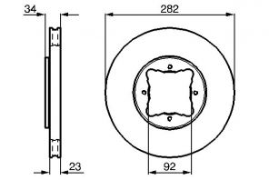 Bosch 0 986 478 448 - Brzdový kotúč -