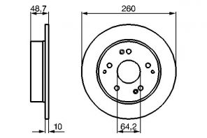 Bosch 0 986 479 225 - Brzdový kotúč -