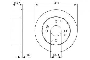 Bosch 0 986 479 504 - Brzdový kotúč -