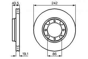 Bosch 0 986 478 674 - Brzdový kotúč -