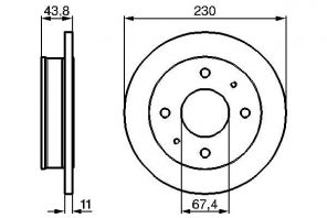 Bosch 0 986 478 727 - Brzdový kotúč -
