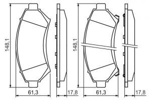 Bosch 0 986 424 466 - Brzdové platničky -