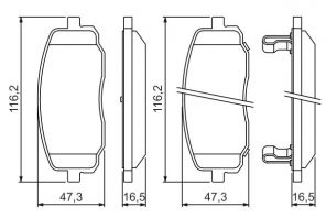 Bosch 0 986 494 491 - Brzdové platničky -