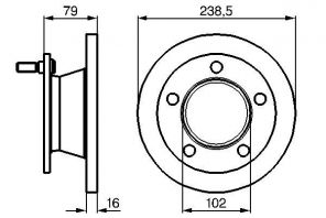 Bosch 0 986 478 357 - Brzdový kotúč -