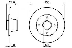 Bosch 0 986 478 442 - Brzdový kotúč -