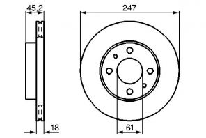 Bosch 0 986 478 459 - Brzdový kotúč -