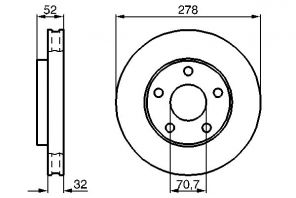 Bosch 0 986 478 486 - Brzdový kotúč -